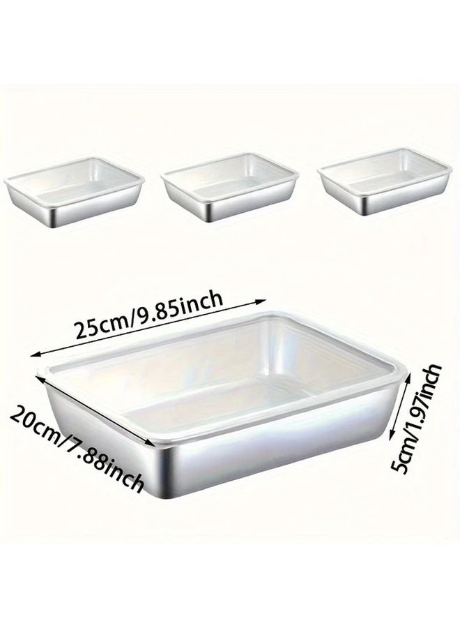 6 Pack Stainless Steel Stackable Salad Bowls With Lids For Food Storage - Image 3